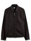 Lens Wappen Chrome R Overshirt Zip Up Jacket Black - CP COMPANY - BALAAN 2