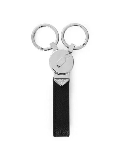 Gancini Leather Key Holder Black - SALVATORE FERRAGAMO - BALAAN 2