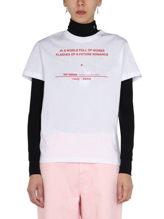 LOGO PRINT T-SHIRT - RAF SIMONS - BALAAN 1