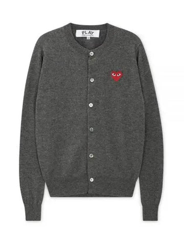 Heart Waffen Gray Cardigan AX N007 051 3 1155924 - COMME DES GARCONS - BALAAN 1