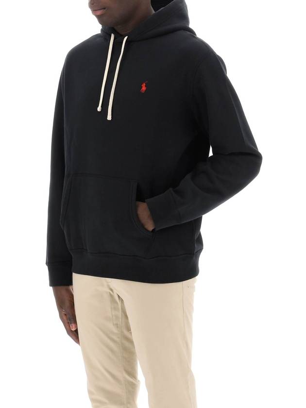 Embroidered Logo Pony Hoodie Black - POLO RALPH LAUREN - BALAAN 5