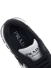 Nubuck Nylon Low Top Sneakers Black - PRADA - BALAAN 8