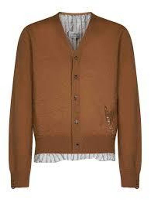 Men's Distressed Cardigan Camel - MAISON MARGIELA - BALAAN 2