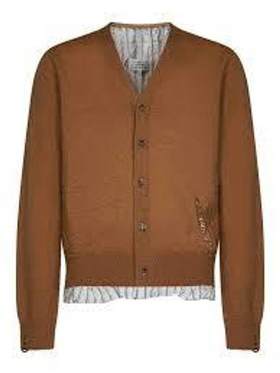 Men's Distressed Cardigan Camel - MAISON MARGIELA - BALAAN 2