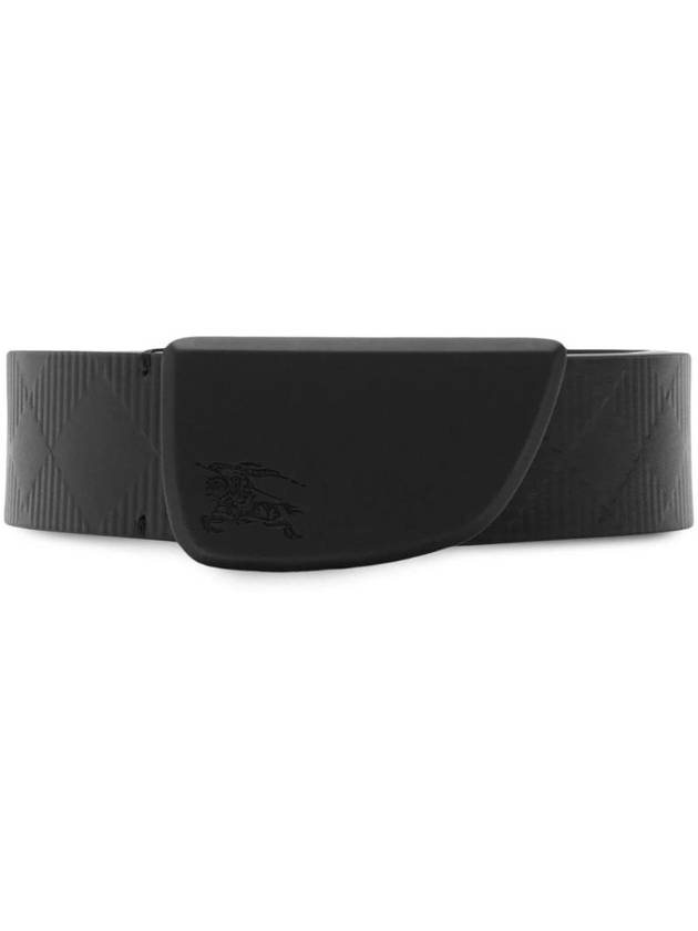 EKD Debossed Leather Belt Black - BURBERRY - BALAAN 1