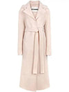 Women's Single Breasted Wool Coat Pink - JIL SANDER - BALAAN 2