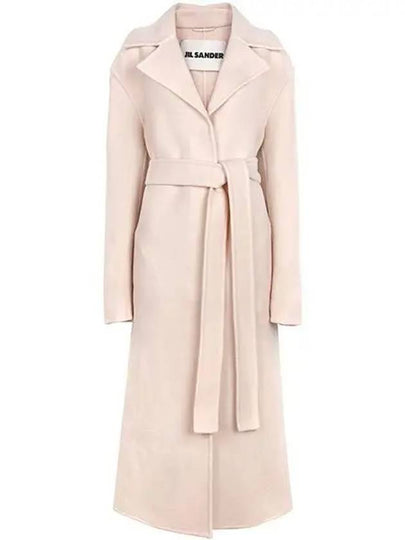 Women's Single Breasted Wool Coat Pink - JIL SANDER - BALAAN 2