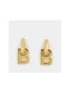 B Earrings Gold - BALENCIAGA - BALAAN 2