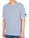 Levant Modern Striped Short Sleeve T-Shirt Blue - SAINT JAMES - BALAAN 4