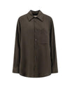 Double Pocket Long Sleeve Shirt Brown - LEMAIRE - BALAAN 1