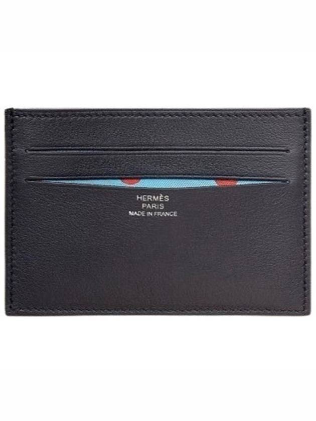 Citizen Twill Leather Card Wallet Blue Indigo - HERMES - BALAAN 2