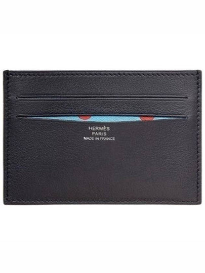 Citizen Twill Leather Card Wallet Blue Indigo - HERMES - BALAAN 2