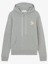 Chillax Fox Patch Classic Hoodie Grey Melange - MAISON KITSUNE - BALAAN 2