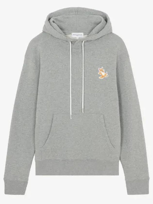 Chillax Fox Patch Classic Hoodie Grey Melange - MAISON KITSUNE - BALAAN 2