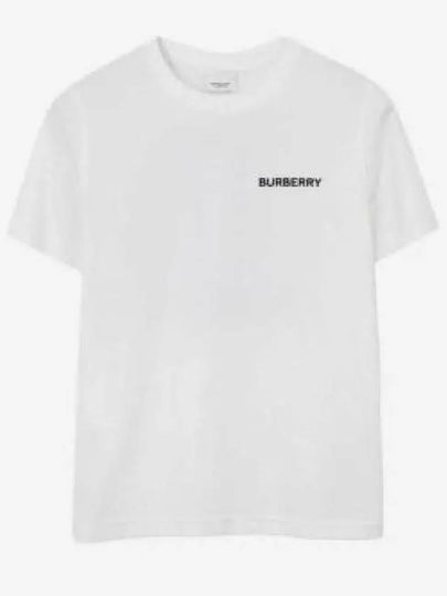 Cotton Logo Short Sleeve T-Shirt White - BURBERRY - BALAAN 2