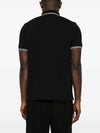 Stretch Cotton Pique Short Sleeve Polo Shirt Black - STONE ISLAND - BALAAN 5