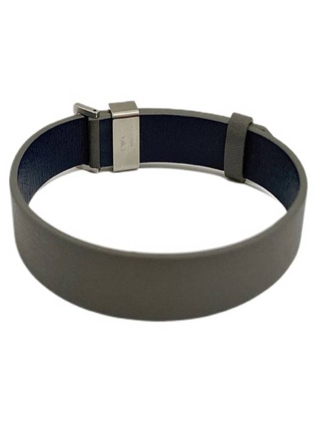 Leather Strap Bracelet Blue Grey - EMPORIO ARMANI - BALAAN 6