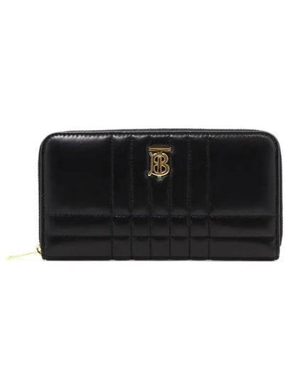 Quilted Leather Lola Ziparound Wallet Black Light Gold - BURBERRY - BALAAN 2