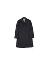 Classic Collar Cashmere Single Coat Dark Grey - THOM BROWNE - BALAAN 2