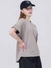 Double Sleeve Wapen Logo Cocoa Beige Overfit Short Sleeve T-Shirt DO3242TS02 2 - DOYOUKNOWMC GOLF WEAR - BALAAN 3