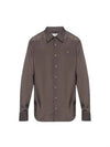 Men's Ghost Embroidered Logo Long Sleeve Shirt Grey - VIVIENNE WESTWOOD - BALAAN 2