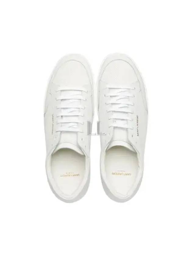 Court Classic Perforated Leather Low Top Sneakers White - SAINT LAURENT - BALAAN 2