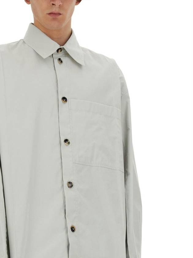 Cotton Silk Long Sleeve Shirt Cloud - BOTTEGA VENETA - BALAAN 5