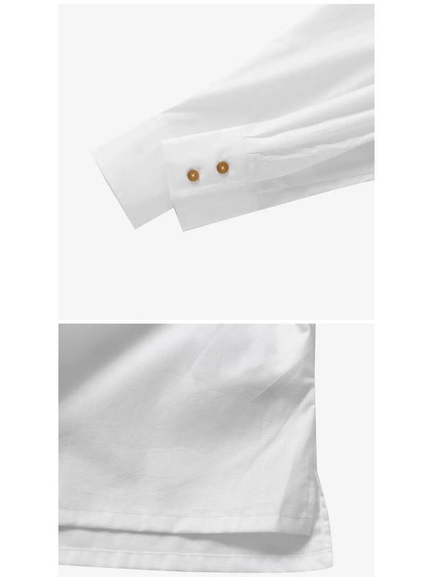 ORB Logo Embroidery Heart Cut-Off Crop Shirt White - VIVIENNE WESTWOOD - BALAAN 4