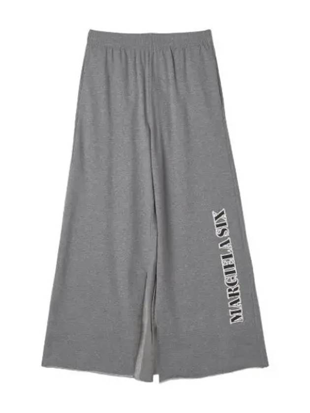 MM6 wide logo pants gray - MAISON MARGIELA - BALAAN 1