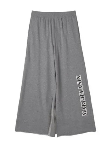 MM6 wide logo pants gray - MAISON MARGIELA - BALAAN 1