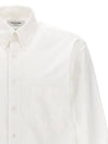 Men's Logo Patch Classic Cotton Long-Sleeve Shirt White - THOM BROWNE - BALAAN 4