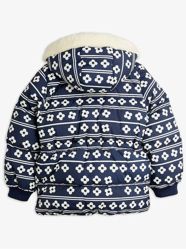 kids padding Flowers aop hooded puffer jacket 2471011660 - MINI RODINI - BALAAN 3