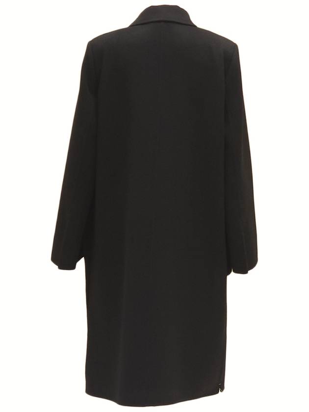 women wool double coat black - FENDI - BALAAN 4