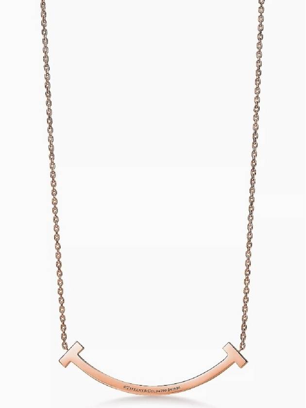 Tiffany T Smile Medium Pendant Rose Gold - TIFFANY & CO. - BALAAN 3