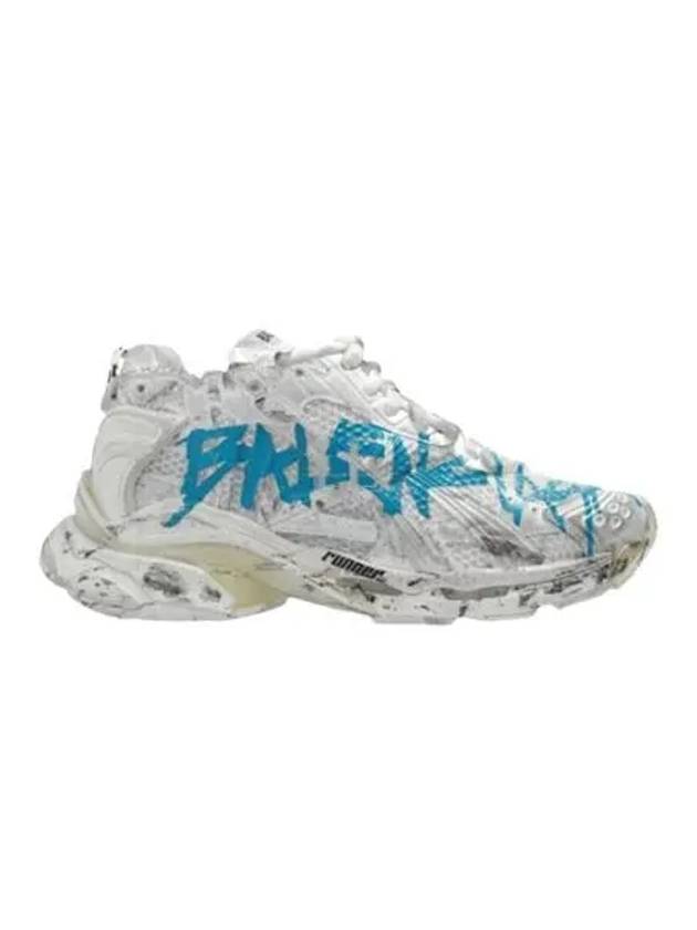 Runner Graffiti Low Top Sneakers White - BALENCIAGA - BALAAN 2