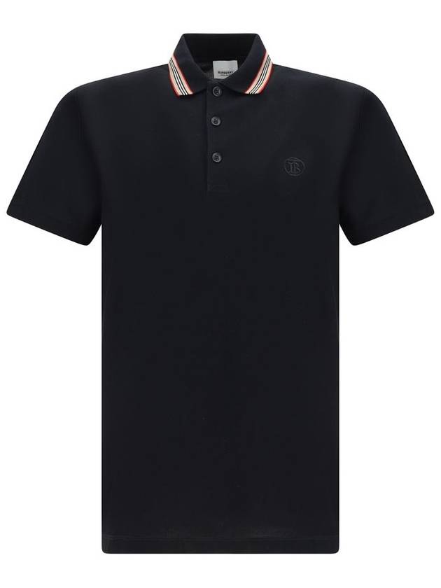 Striped Cotton Polo Shirt Black - BURBERRY - BALAAN 2