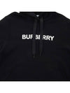 Logo Print Cotton Oversized Hoodie Black - BURBERRY - BALAAN 7