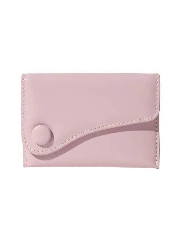 Saddle Slim Mini Transportation Card Wallet Baby Pink - LE MASQUE - BALAAN 1