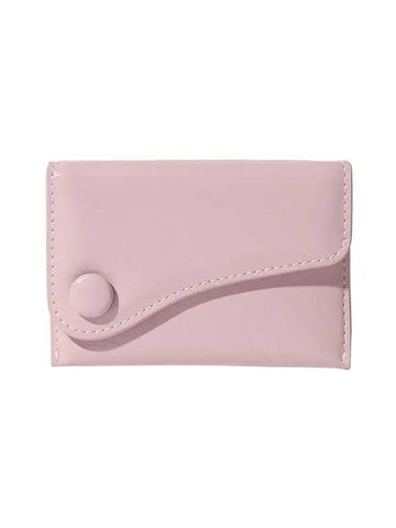 Saddle Slim Mini Transportation Card Wallet Baby Pink - LE MASQUE - BALAAN 1