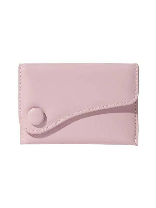 Saddle Slim Mini Transportation Card Wallet Baby Pink - LE MASQUE - BALAAN 1