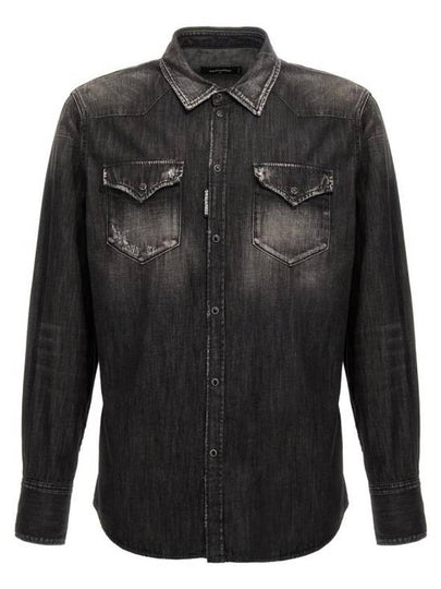 24FW Long Sleeve Shirt S74DM0848S30826900 Black - DSQUARED2 - BALAAN 2