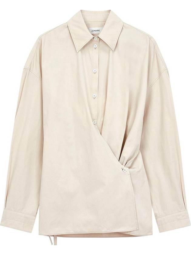 Straight Collar Twisted Shirt Dusty Rose - LEMAIRE - BALAAN 2