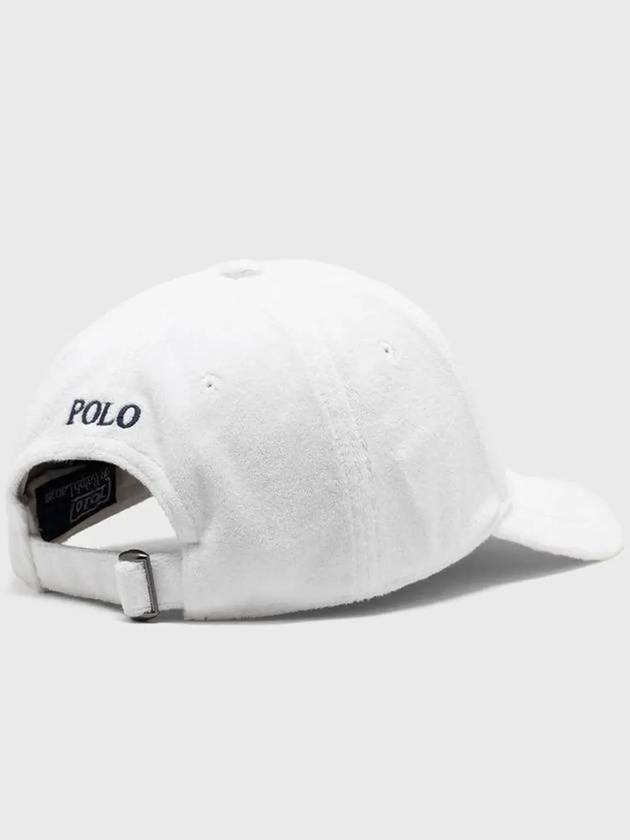 Pony Logo Cotton Terry Ball Cap White - POLO RALPH LAUREN - BALAAN 3