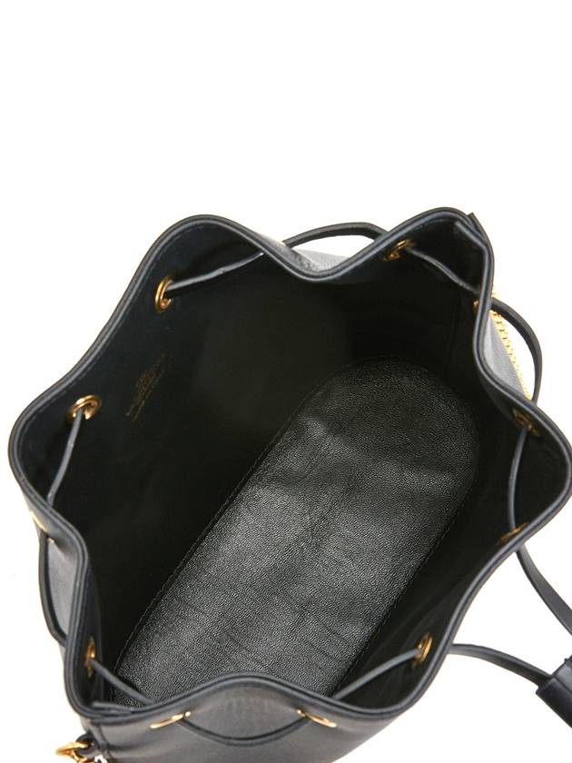 V logo signature chain nappa mini bucket bag black - VALENTINO - BALAAN 7