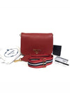 Vitello Dino Leather Flap Cross Bag Red - PRADA - BALAAN 9