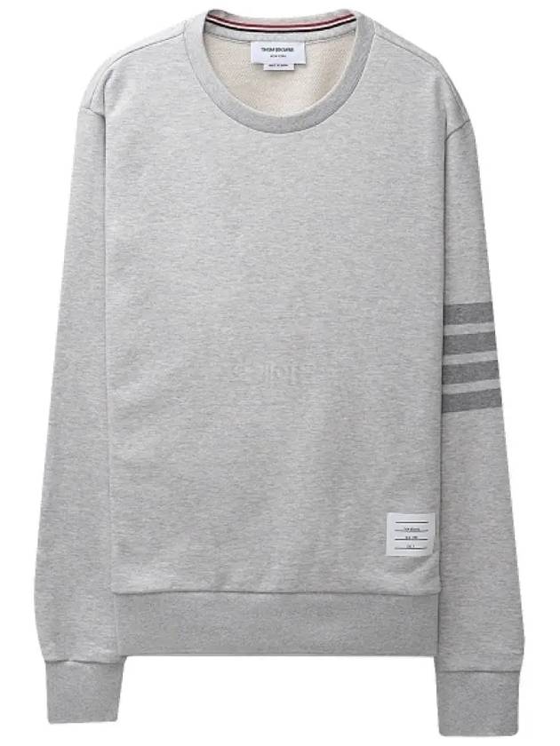 Classic Loopback Terry Tonal 4-Bar Relaxed Fit Crewneck Sweatshirt Pale Grey - THOM BROWNE - BALAAN 2