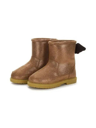 AMSTERDAM Kids Angela Wings Leather Ankle Boots Brown Silver 2022200 - DONSJE - BALAAN 1