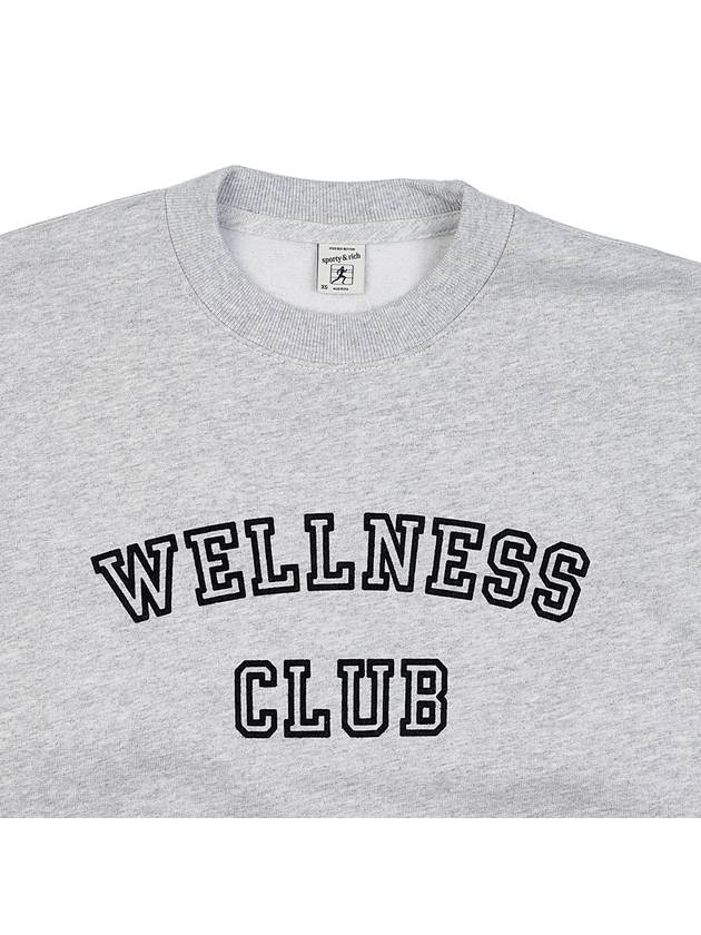 Wellness Club Man to Man WELLNESS CLUB FLOCKED CREWNECK GRAY BLACK - SPORTY & RICH - BALAAN 3