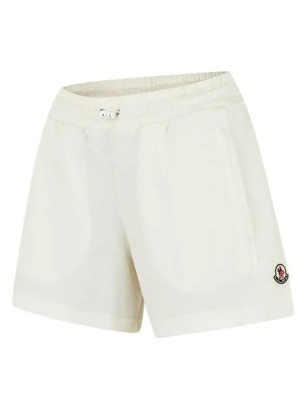 Women s Logo Patch Cotton Shorts Pants White 8H00016 89AJU 034 - MONCLER - BALAAN 3