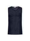 Ride Ribbed Long Tank Sleeveless Navy - AMI - BALAAN 2